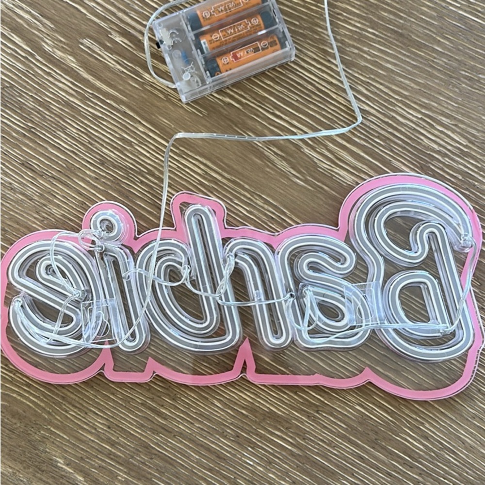Barbie Pink Neon Party Sign - Picture 3 of 3